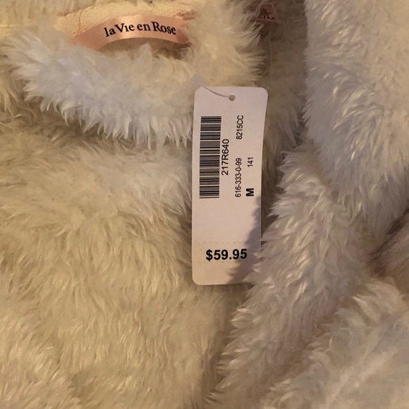 Faux fur Sherpa cardigan robe - Picture 6 of 8